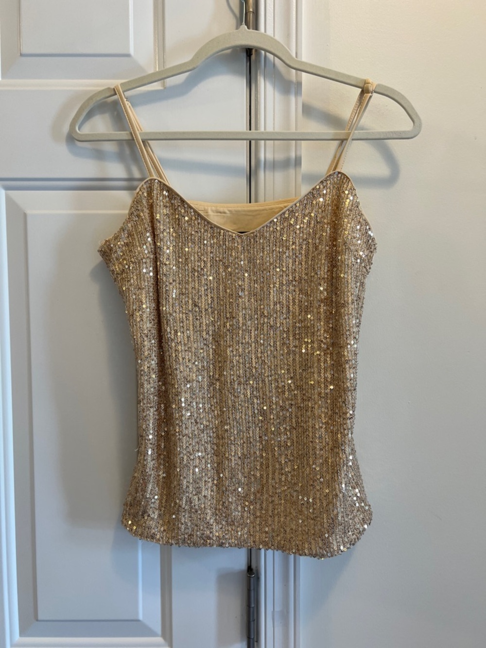 Gold Sequined Camisole by The Modern Abstract size small pit to pit 17 inches